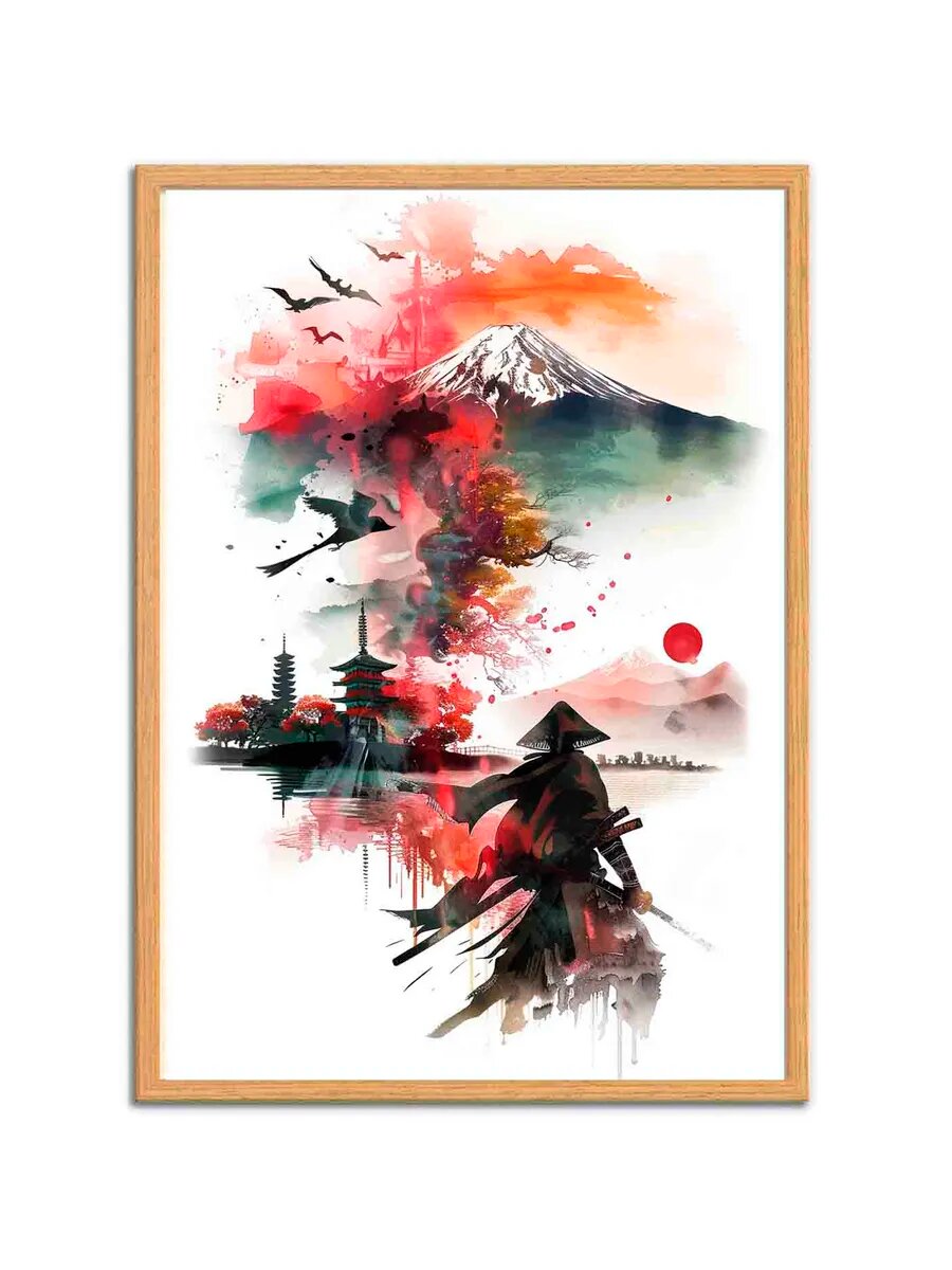Неразлучник Птица-самурай 3, Плакат 30x42см