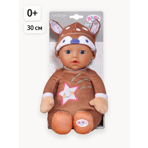 фото Беби борн. мягкая кукла для малышей оленёнок 30 см. baby born