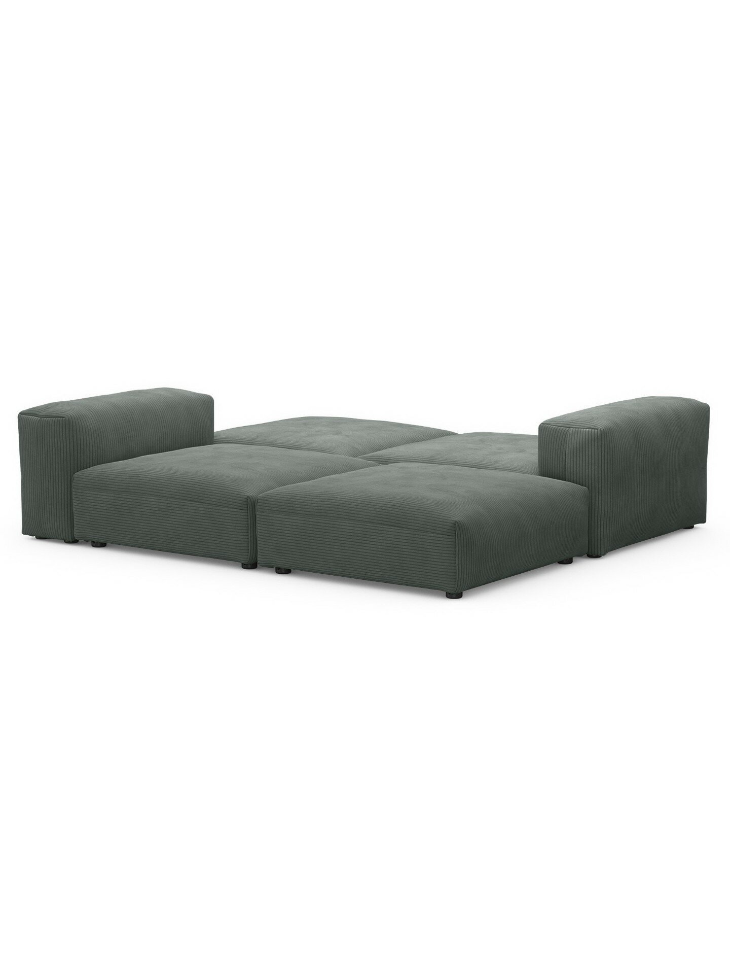 Диван Фиджи Cilium Grafit FM 242x211x62 см, серый Вельвет, нераскладной Дом мебели для вас
