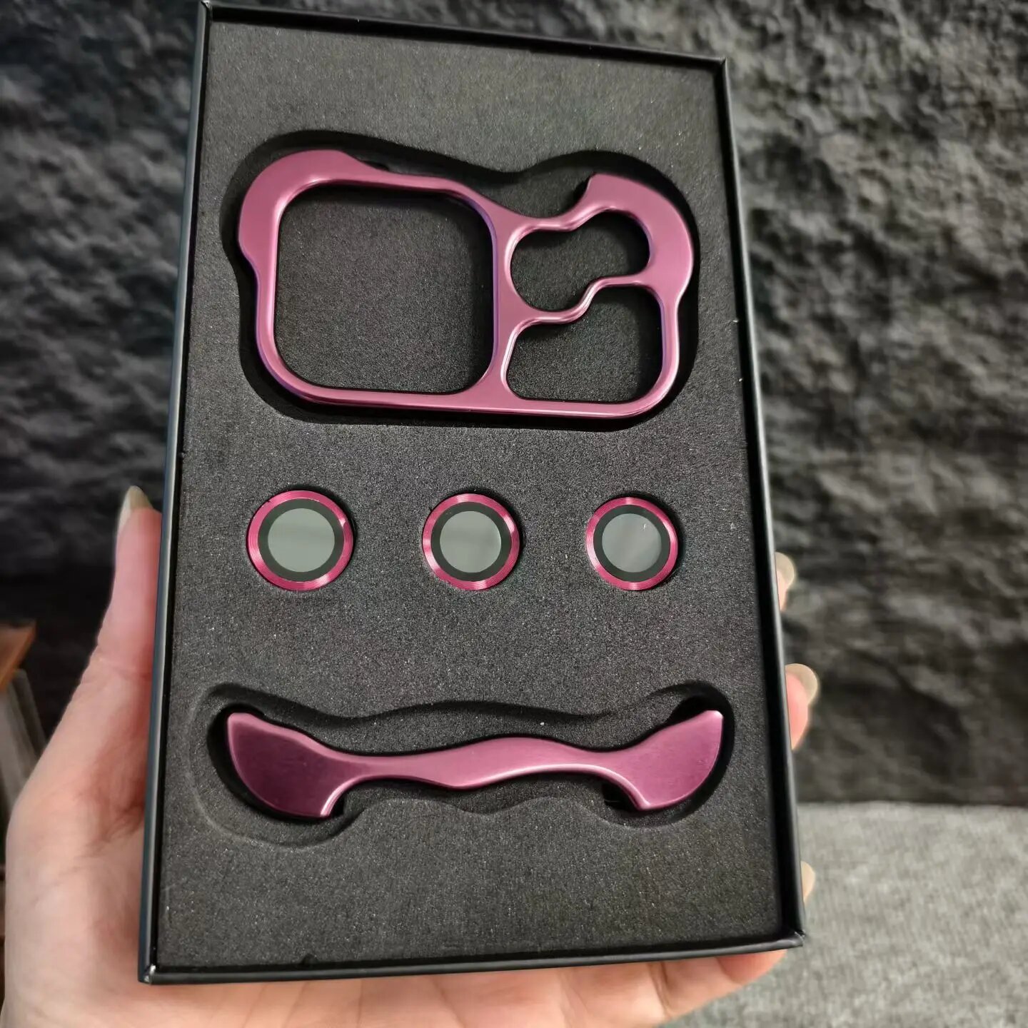 Нестандартный металлический бамперный чехол для Розовый, Красный, Cherry Red, For iPhone 18 ProMax