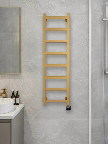 Изображение товара Quadro-1 Полотенцесушитель электрический EQ1 100x30 см Золото матовое