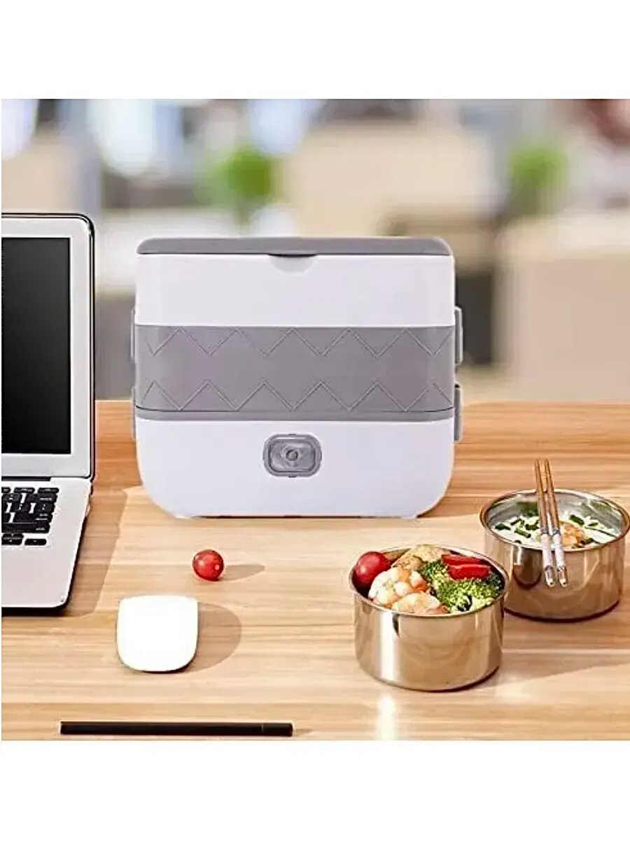 Ланч бокс с подогревом двухуровневый