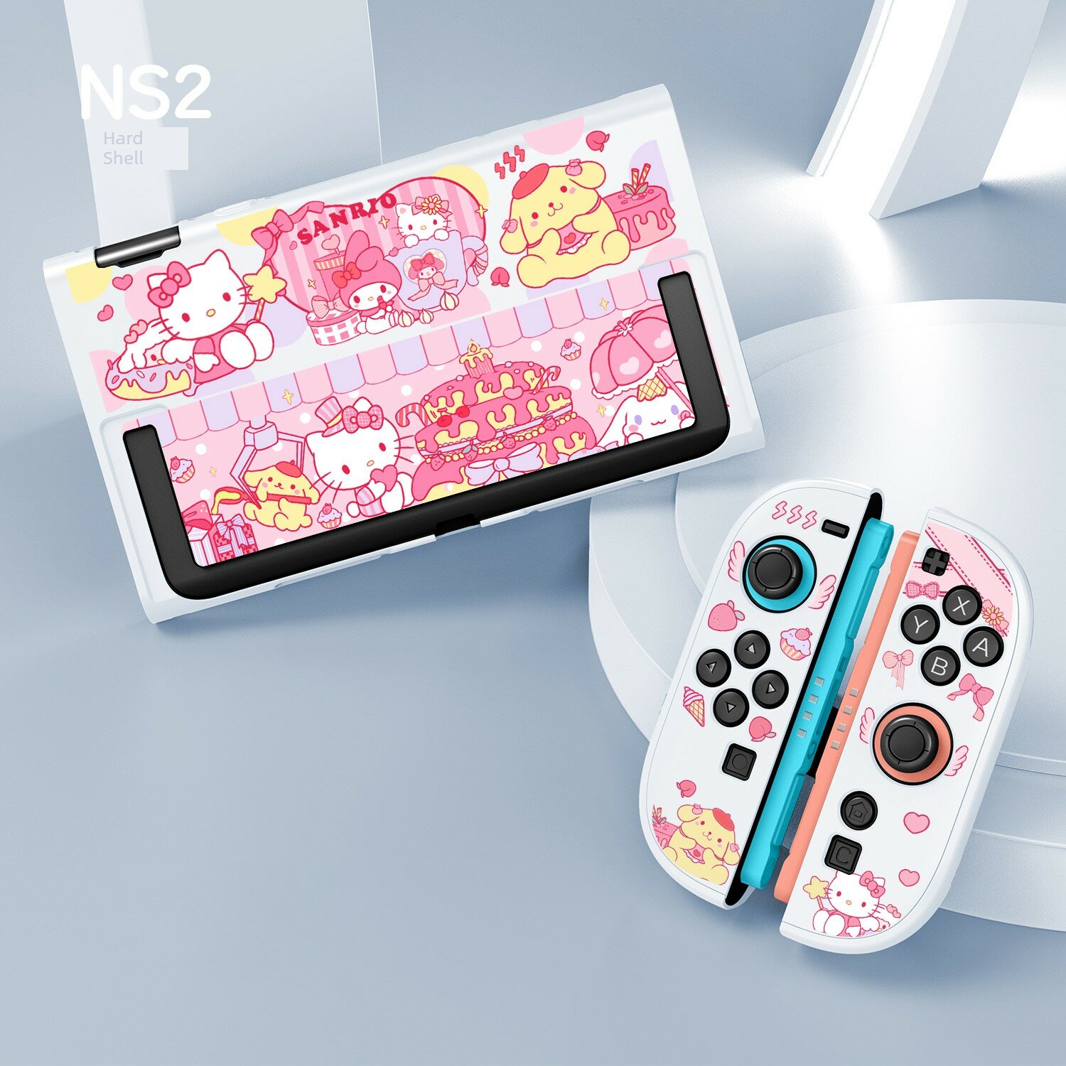 Официальный чехол для Nintendo Switch 2 с белым основанием - дизайн для новой модели