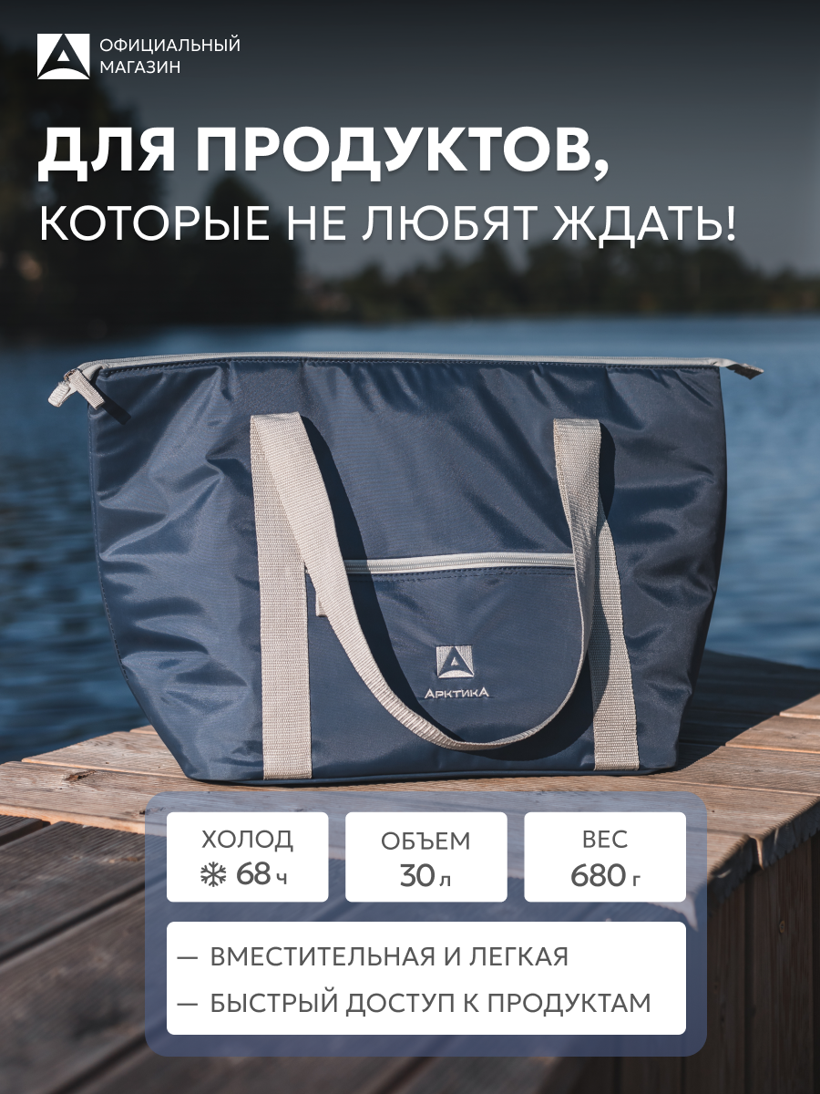 Термосумка холодильник большая дорожная для еды 30 л Арктика 3100