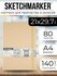 Блокнот скетчбук А4 для записей и рисования Sketchmarker 140г/кв. м 21х29.7см 80...