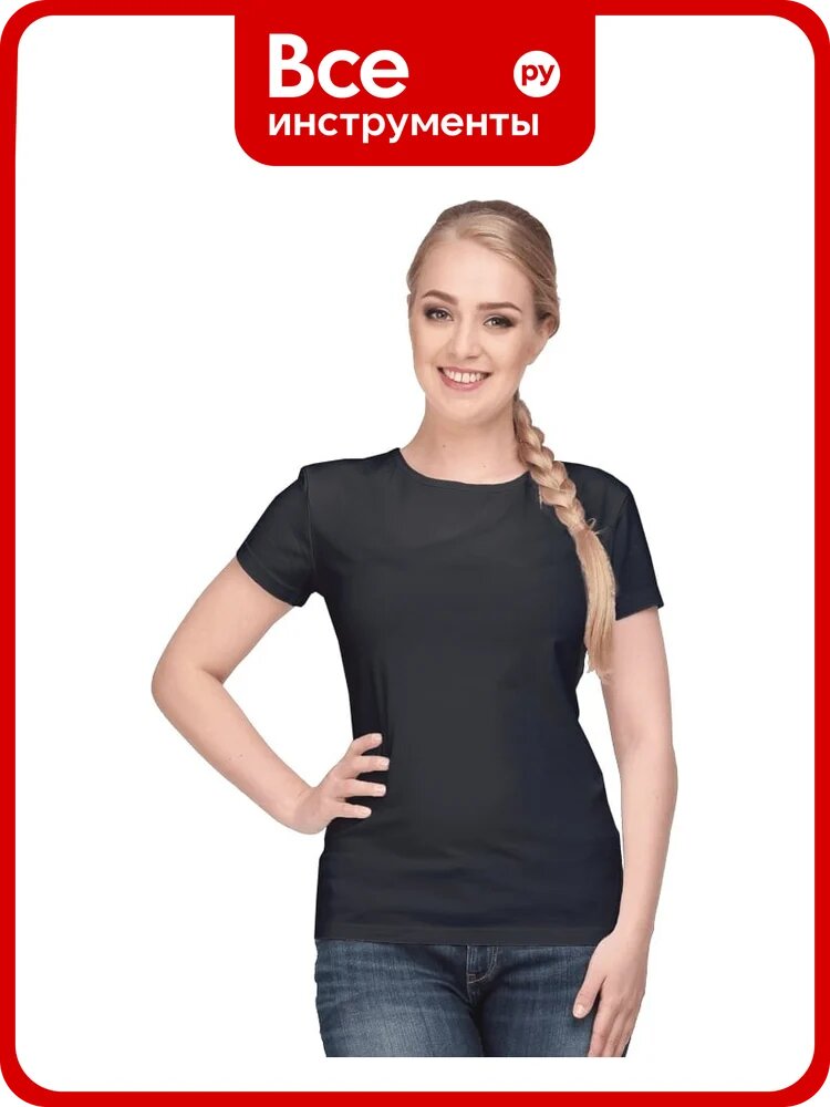 Футболка ГК Спецобъединение женская, черная Бел 552.02/XL