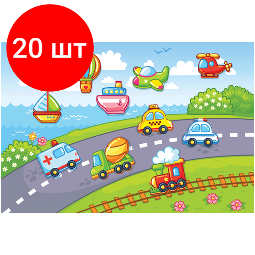 Комплект 20 шт, Пазл 24 эл. Maxi ТРИ совы Транспорт макси пазл 2 в 1 любимый транспорт 24 и 25 эл п 5412 4701456