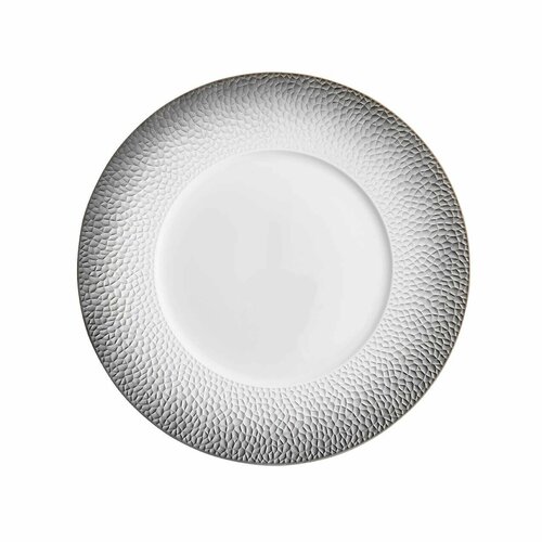 Тарелка для подачи блюд и сервировки стола обеденная фарфоровая DEGRENNE L Fragment, 28 см, белая-черная