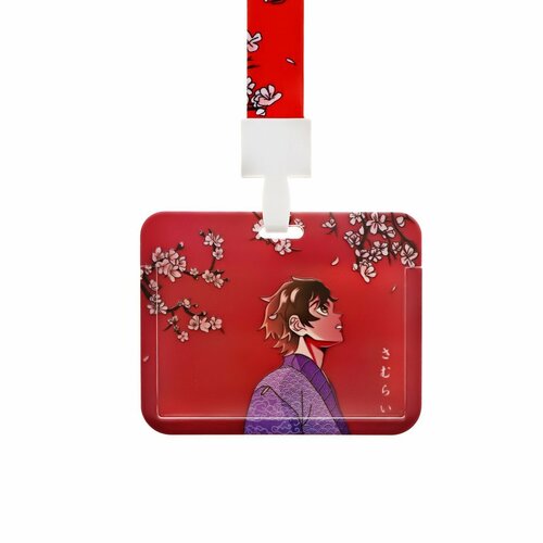 Бейдж горизонтальный внеш10х8см внут52х82см лента 42 см Аниме 593₽