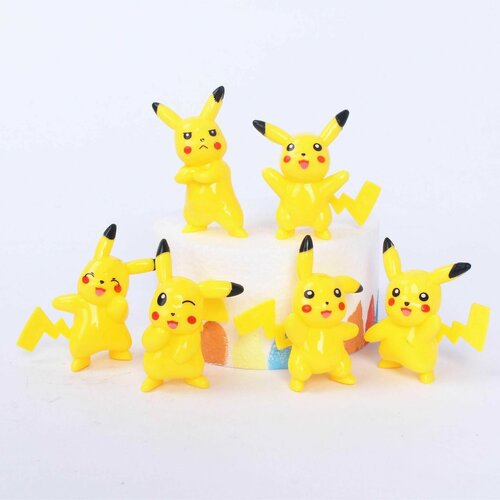 Набор фигурок Покемон Пикачу / Pokemon Pikachu 6шт (6см) набор коллекционных фигурок покемон 6в1