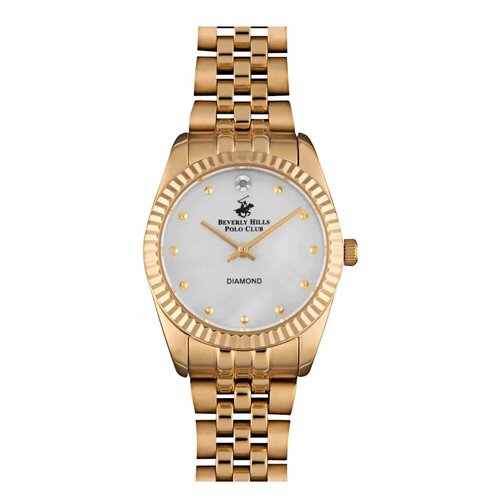 beverly hills polo club women gold strap analog watch bp3222x 120 Наручные часы Beverly Hills Polo Club BP3295X.120, белый, золотой