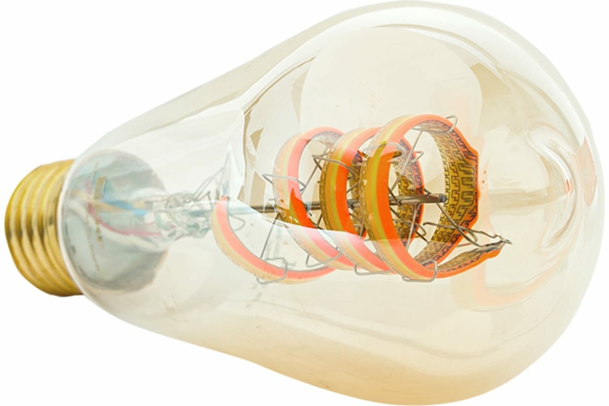 Лампа EKF филаментная RGBE27 ST64 - фото №6