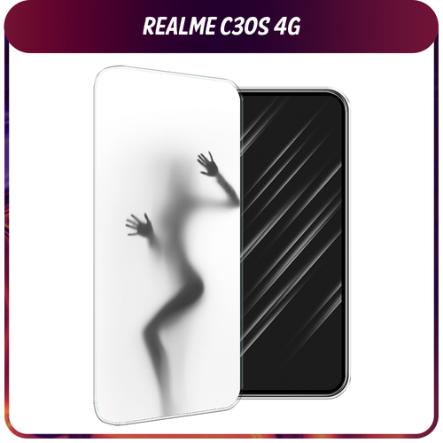 Силиконовый чехол на Realme C30S 4G / Реалми С30S 4G Девушка в душе силиконовый чехол на realme c30s 4g реалми с30s 4g кот рисунок черно белый