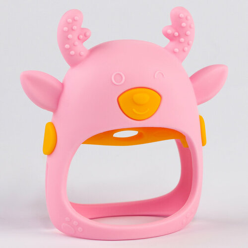 Прорезыватель силиконовый для зубов Олененок цвет розовый 777₽