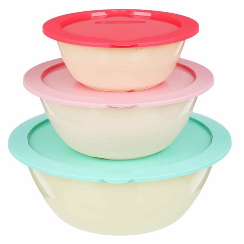 Набор салатников с крышкой 3шт 39л 21л 11л 671₽