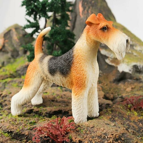 Фигурка животного Zateyo собака Фокстерьер игрушка для детей коллекционная, декоративная 11х3.8х8.7 см