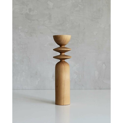 Подсвечник для свечей 28 см из натурального дерева (массив карагача)