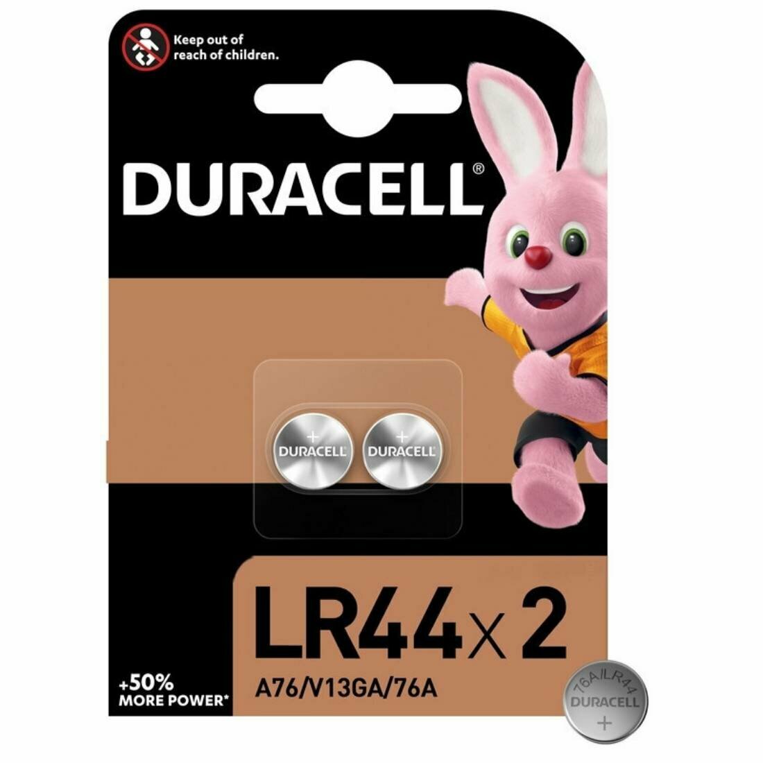 Батарейка DURACELL LR44 BL-2 1.5В