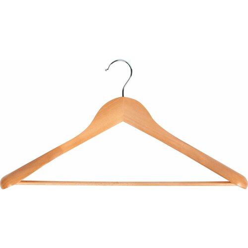 Плечики широкие Spaceo 45 см деревосталь цвет натуральное дерево 753₽