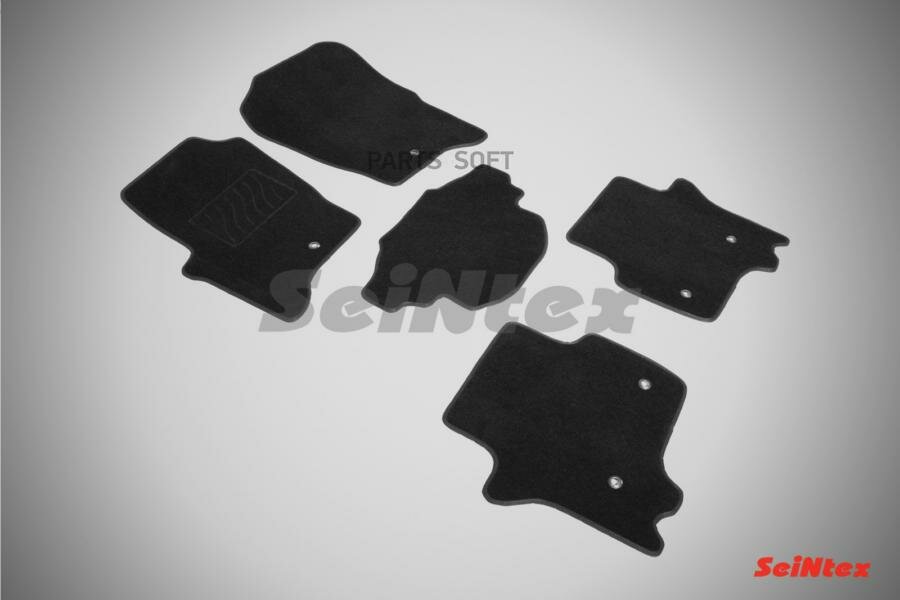 Коврики салона Seintex LAND ROVER Discovery IV 2009-2016 ворсовые черные комп 4 шт - фото №1