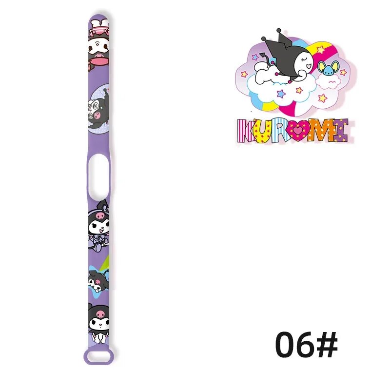 Фотографии Ремешок Sanrio Kuromi для Xiaomi Mi Band 3/4/5/6/7
