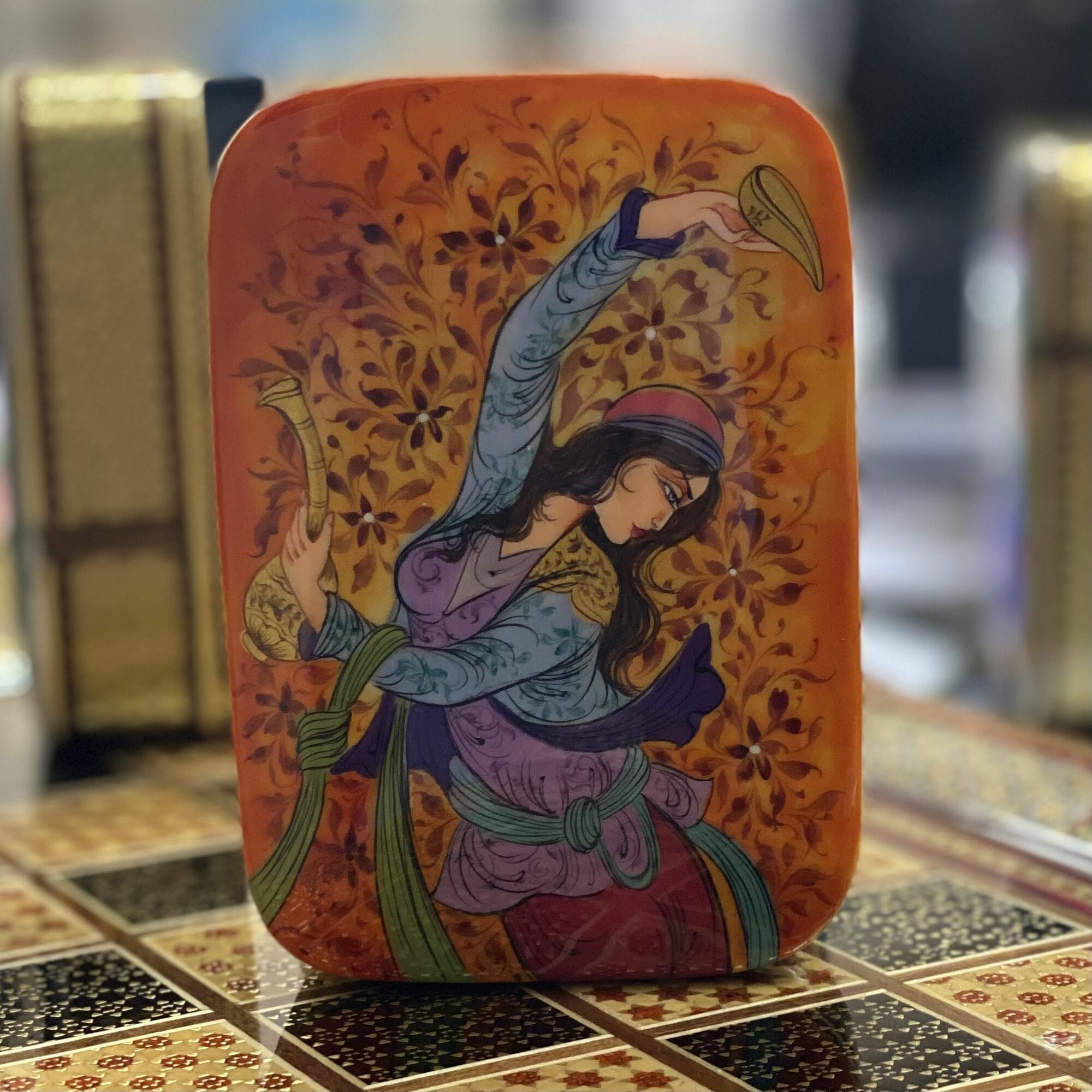 Чехол-футляр Персидский Базар "Иран", для игральных карт, ручная работа, дерево, 3 цвета