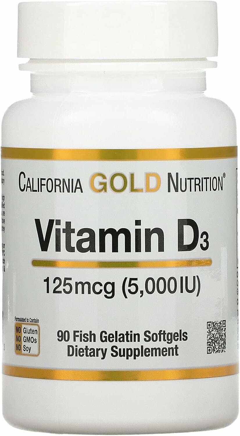 Витамин д3 California Gold Nutrition Vitamin d3 125 mcg 5000 IU 90 капсул