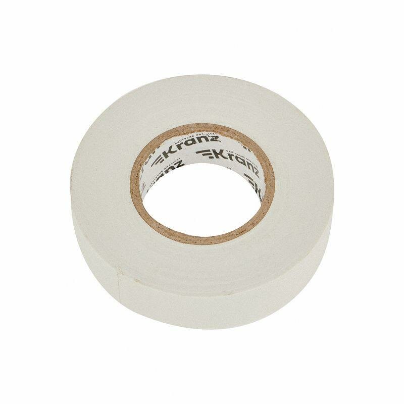 Изолента ПВХ профессиональная 0.18х19мм 20м бел. Kranz KR-09-2801