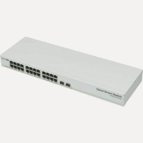 Изображение товара Коммутатор MikroTik CSS326-24G-2S+RM гигабитный управляемый L2, 24xRJ45 1Гбит/с, 2xSFP+ 10Гбит/с, SwOS, 1U rackmount