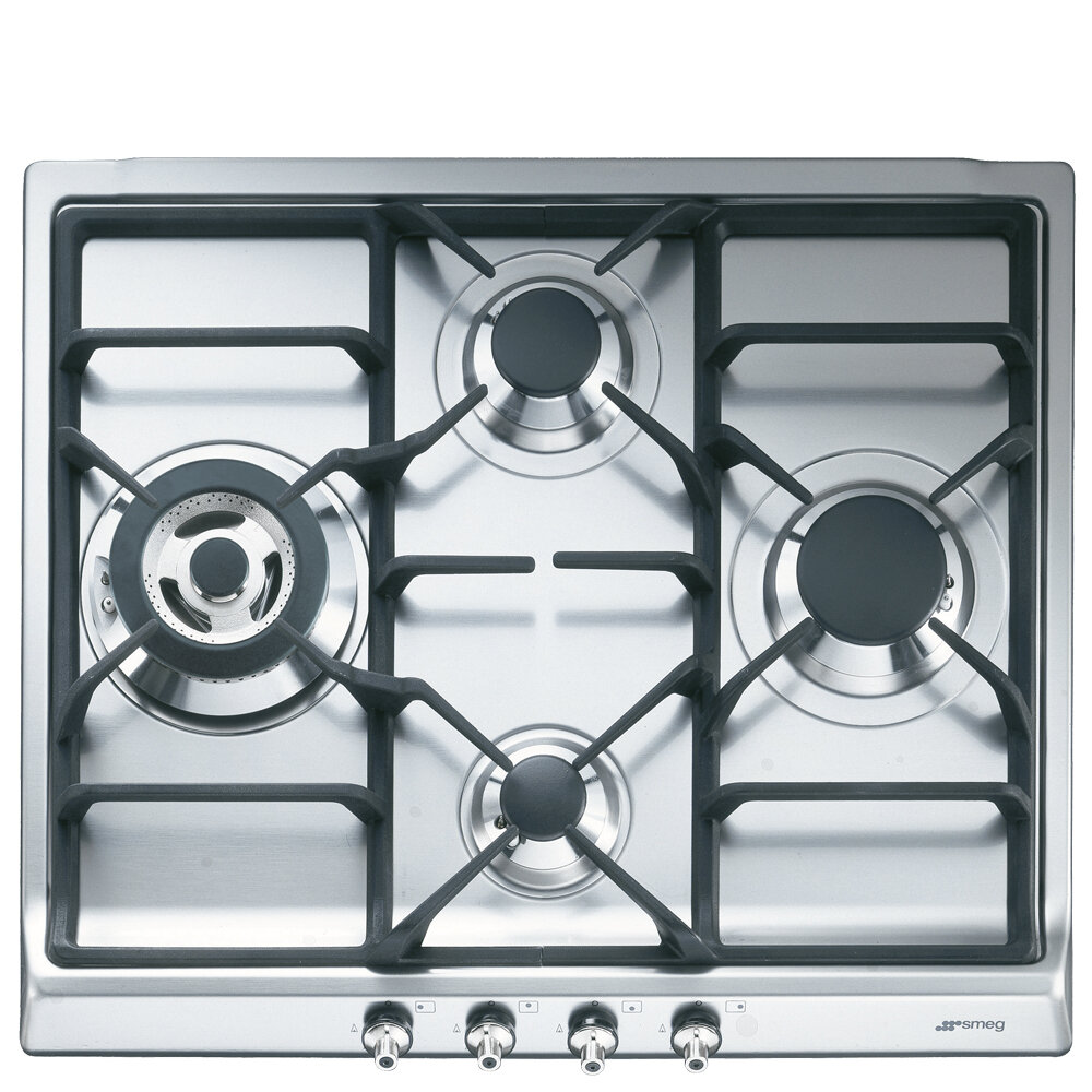 Варочная панель SMEG SER60SGH3, газовая, 4 конфорки, нержавеющая сталь