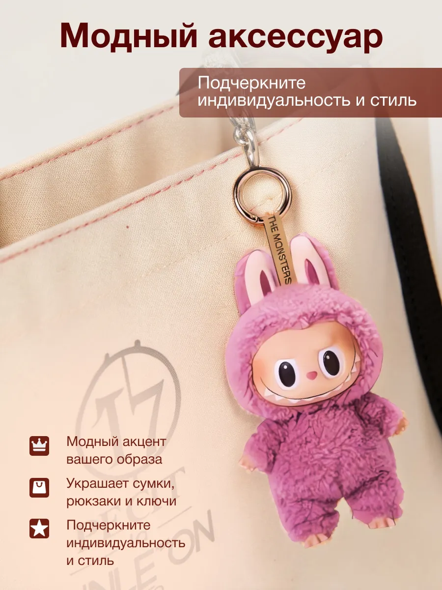 Labubu. Мягкая игрушка брелок Лабубу, рандомный, коробочной упаковке — фото 1