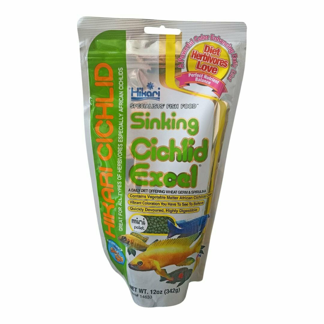 Корм для растительноядных рыб Hikari Cichlid Sinking Excel Mini (342 г.)