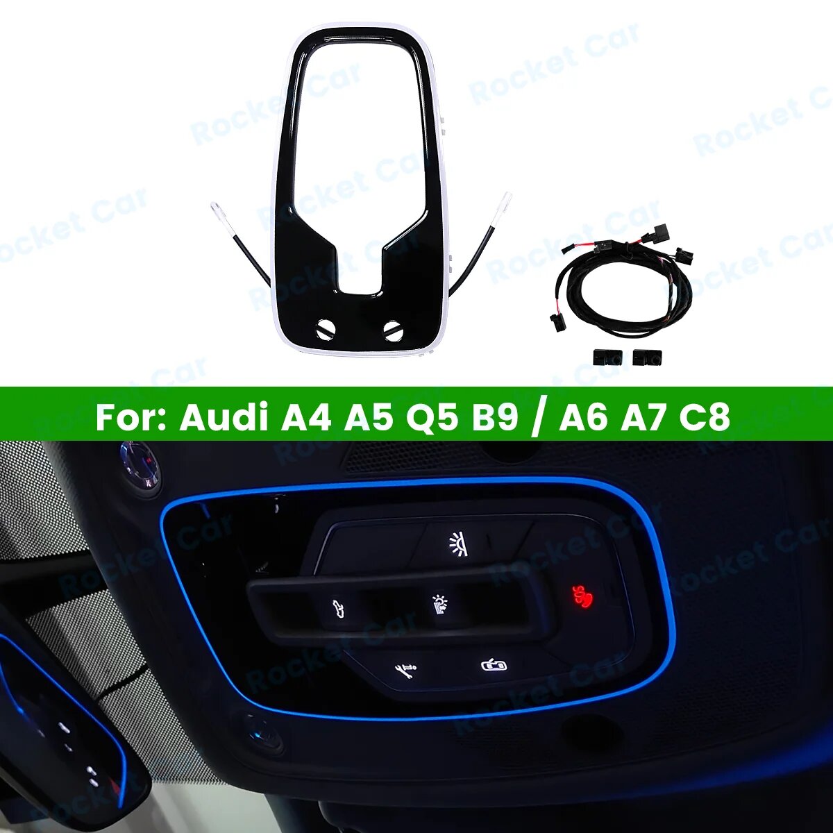Светодиодная лампа для Audi A4 A5 B9, 32 цвета, RGB