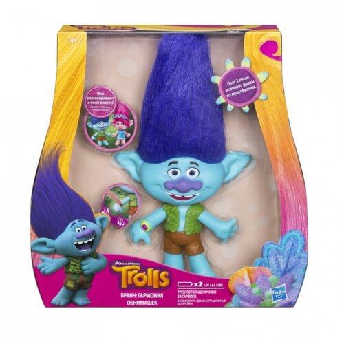 Trolls / Hasbro TROLLS. Фигурка Тролль с музыкой, Гармония обнимашек: Цветан C1309 / С1307 набор посуды бранч