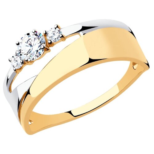 фото Sokolov кольцо из золота с фианитами 018501, размер 18.5