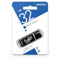 Флеш-накопитель USB 2.0 Smartbuy 32GB Glossy series Black (SB32GBGS-K)