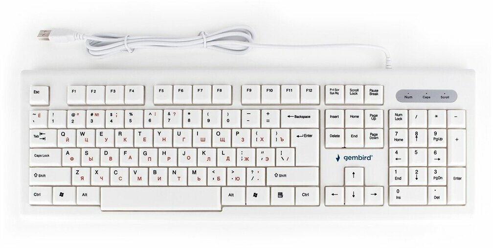 Клавиатура Gembird KB-8354U Beige-White