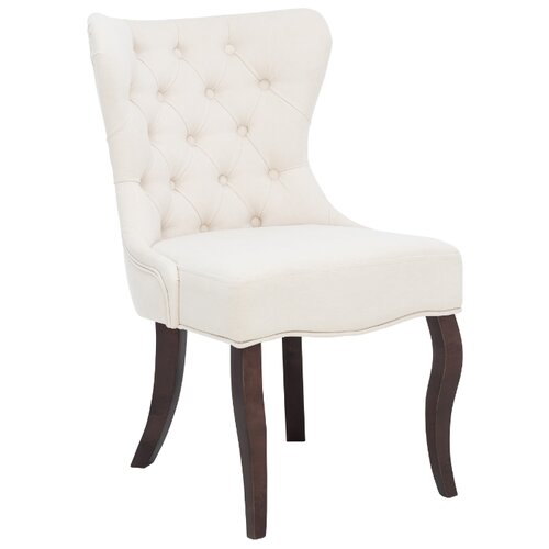 фото Стул leset один, тёмный орех, велюр молочный 01