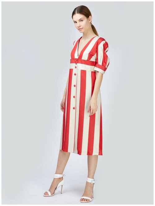 Платье Be Blumarine, вискоза, повседневное, прилегающее, миди, размер 40, красный