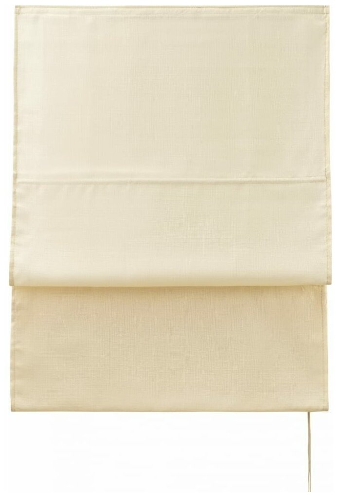 Римские шторы ПраймДекор, полиэстер, кремовый, полупрозрачные 100х160 — фото 1