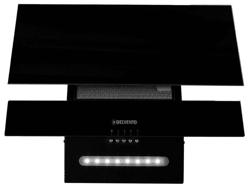 Вытяжка для кухни настенная наклонная DELVENTO DLV62B1 60см; 3 скорости; LED подсветка; 3 года гарантии