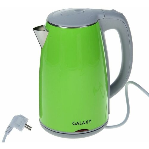 Чайник электрический Galaxy GL 0307, металл, 1.7 л, 2000 Вт, зеленый