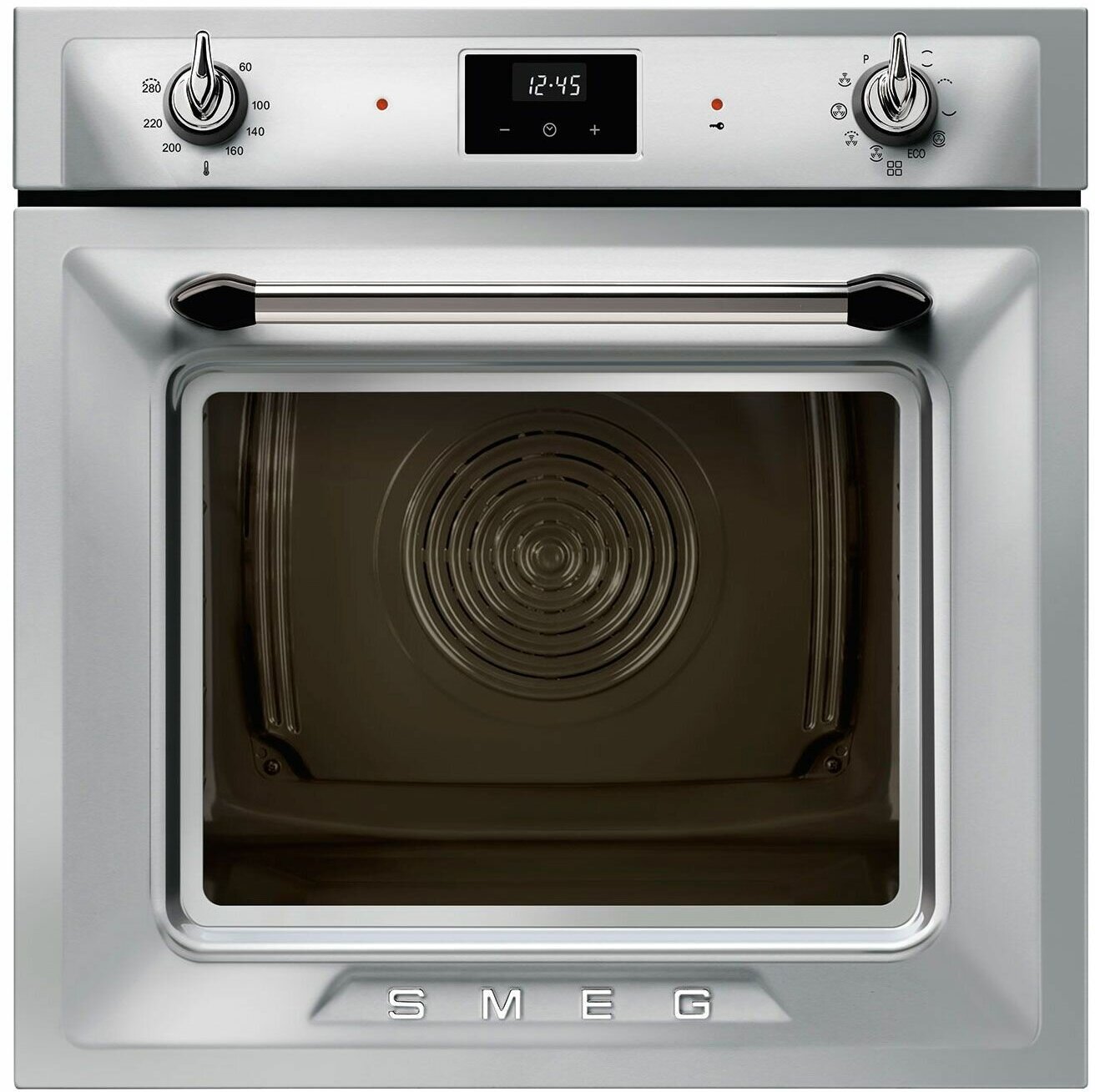 Многофункциональный духовой шкаф Smeg SOP6900TX, серебристый, объем 68 л, электронный программатор, 9 режимов работы