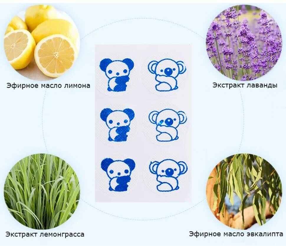 Защитный Пластырь Пластырь защитный от комаров Kongdy 6 шт