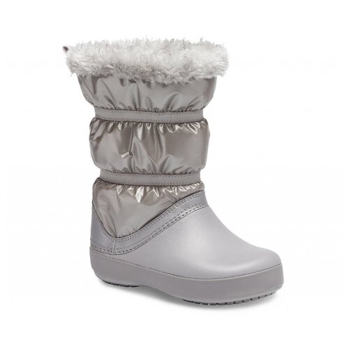 фото Сапоги crocs crocband lodgepoint metallic размер 23(c6), silver metallic