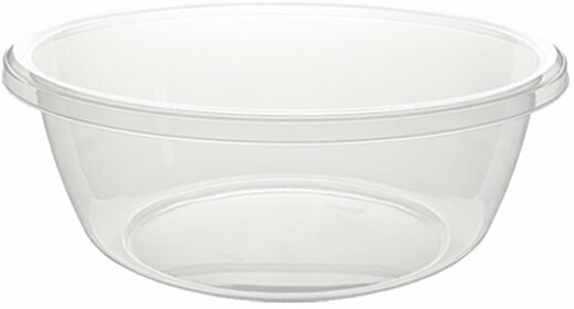 фото Миска круглая прозрачная 2,7л, диаметр 24 см, высота 9.5см.