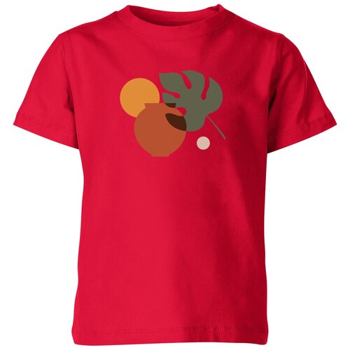 Футболка Us Basic, размер 4, красный детская футболка абстрактная птичка 152 красный