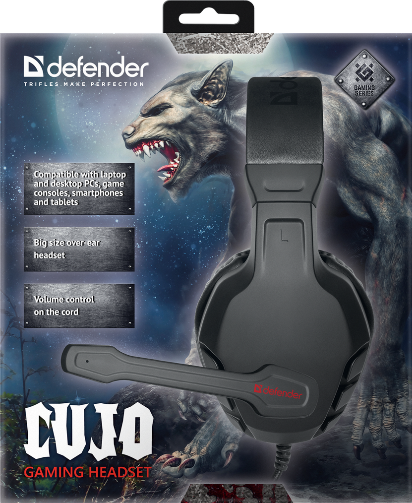 Наушники игровые Defender Gaming Cujo Black/Red (64505) - фото №9