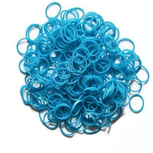 Резиночки для плетения силиконовые Rainbow Loom Голубой металлик (Metallic Blue) резиночки для волос набор детских резиночек и крабиков резиночки цвет микс