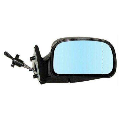 Зеркало боковое правое ГАЗ 2410, 3110 Волга, модель ЛТА-24 Г с тросовым приводом регулировки, с асферическим противоослепляющим отражателем голубого тона. Без Обогрева.